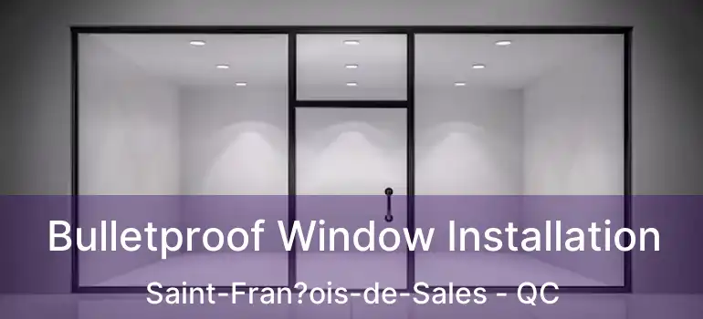  Bulletproof Window Installation Saint-Fran?ois-de-Sales - QC